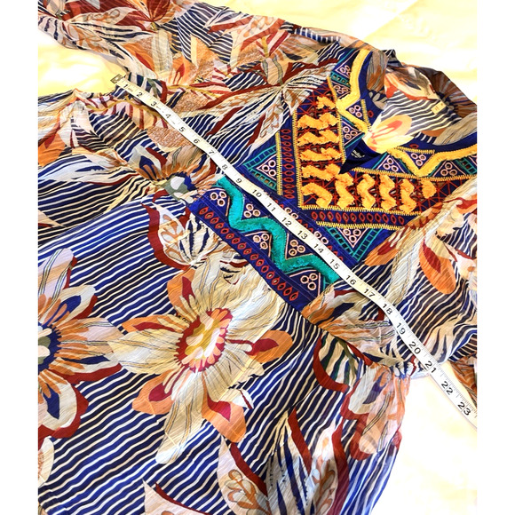 Soft Surroundings Women XL Top 2 Pc NEW Peasant Cottage Core Embroider Layered - Picture 7 of 10